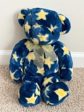 1999 Vintage Mary Meyer Starbright Bear Blue Star Teddy Plush 17”